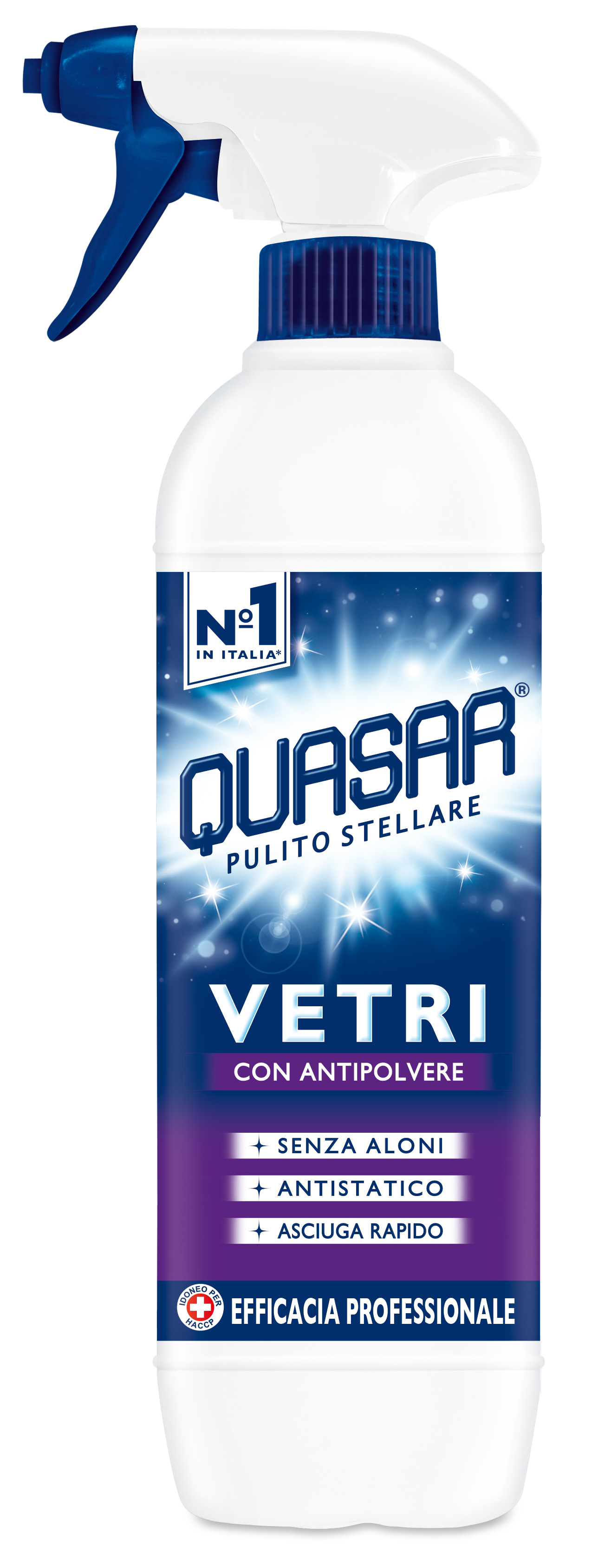 Quasar Vetri 650 Ml. Trigger Antipolvere Made In Italy